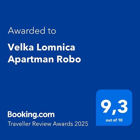 Velka Lomnica Apartman Robo Exterior photo